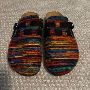 Colorful Striped Rocket Dog Clogs